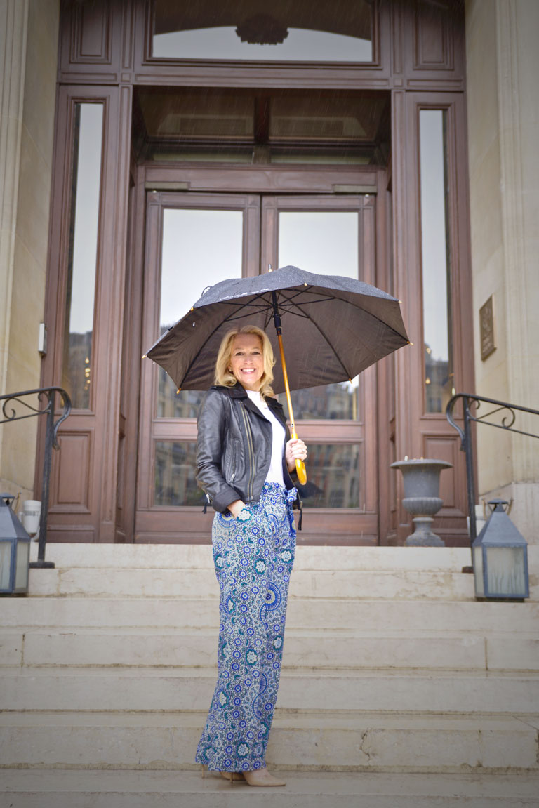 Playing in the Rain in Paris (photo: Laurent Casanovas), Michelle Crosland, Michelle Crosland blog, A Rebel in prada, Paris, Rain in Paris